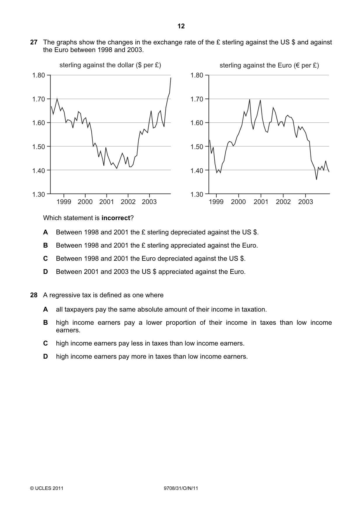 Cambridge A Level Economics 9708 2011 Oct/Nov Paper 3 · Variant 1 question paper, page 12 of 16