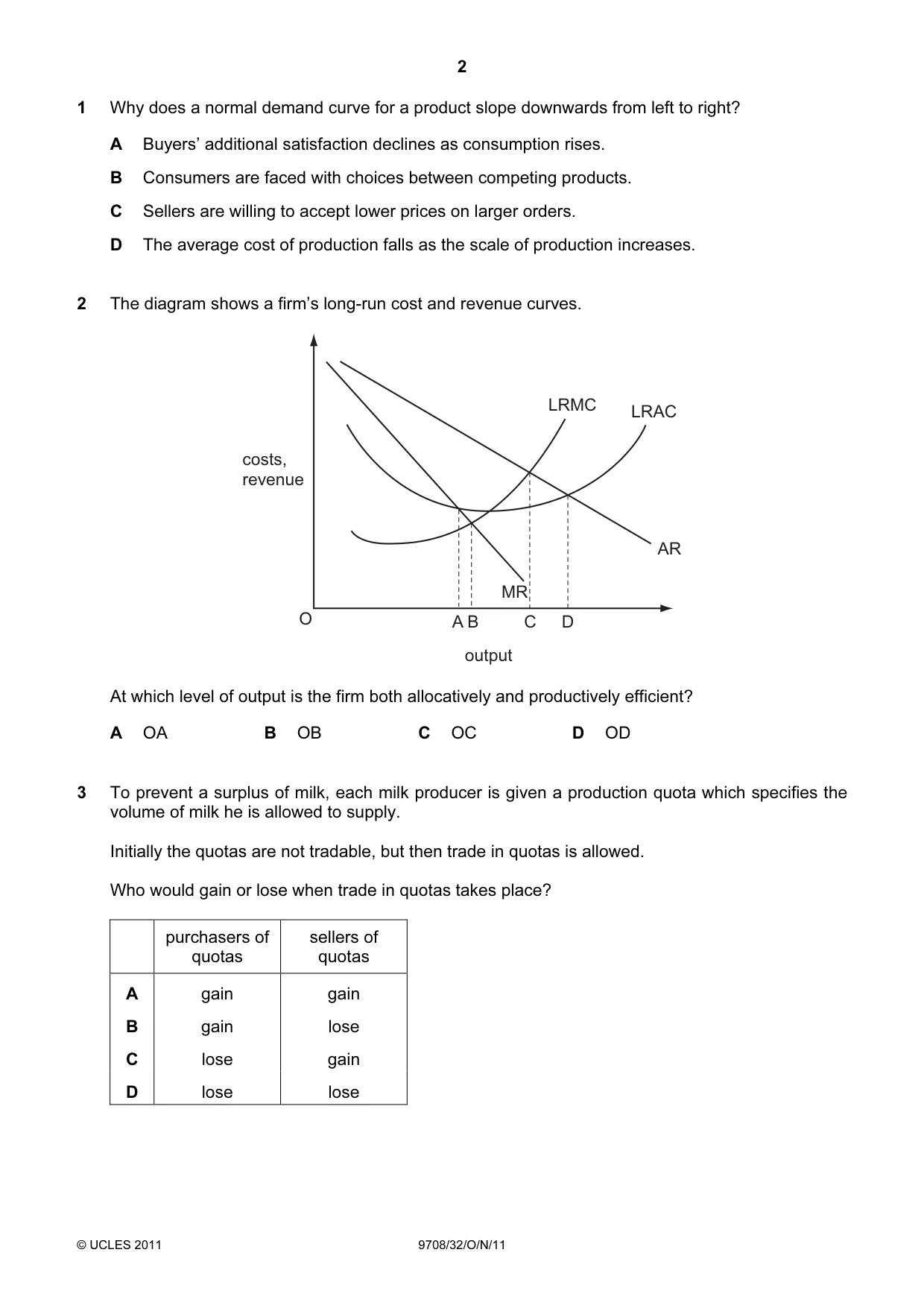 Cambridge A Level Economics 9708 2011 Oct/Nov Paper 3 · Variant 2 question paper, page 2 of 12
