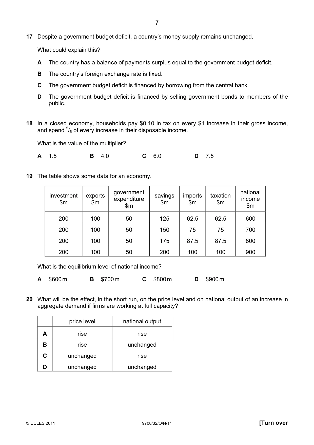 Cambridge A Level Economics 9708 2011 Oct/Nov Paper 3 · Variant 2 question paper, page 7 of 12