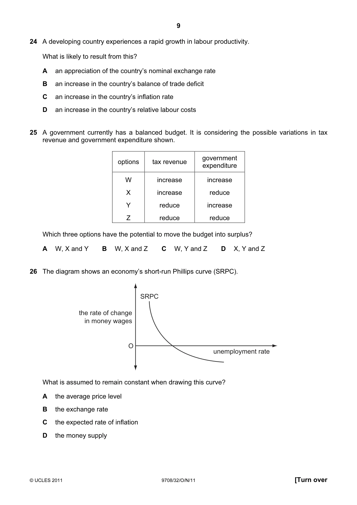 Cambridge A Level Economics 9708 2011 Oct/Nov Paper 3 · Variant 2 question paper, page 9 of 12