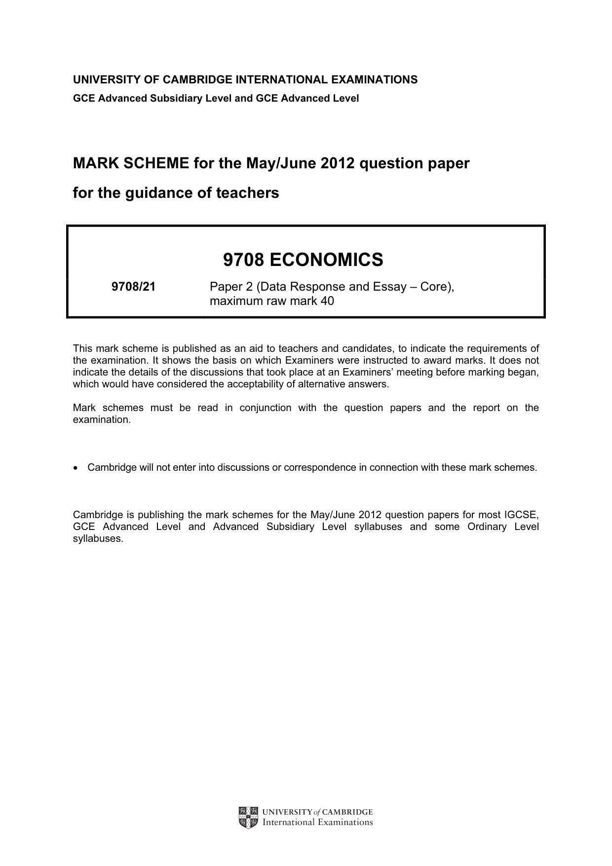Mark scheme, page 1 of 4