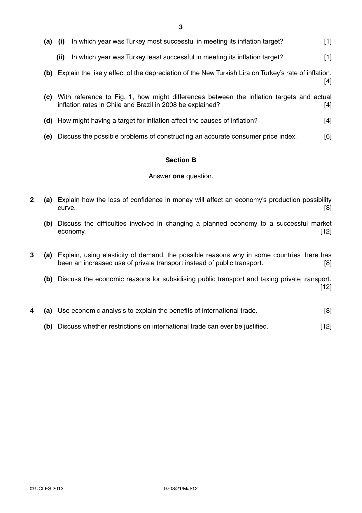 Cambridge A Level Economics 9708 2012 May/June Paper 2 · Variant 1 question paper, page 3 of 4