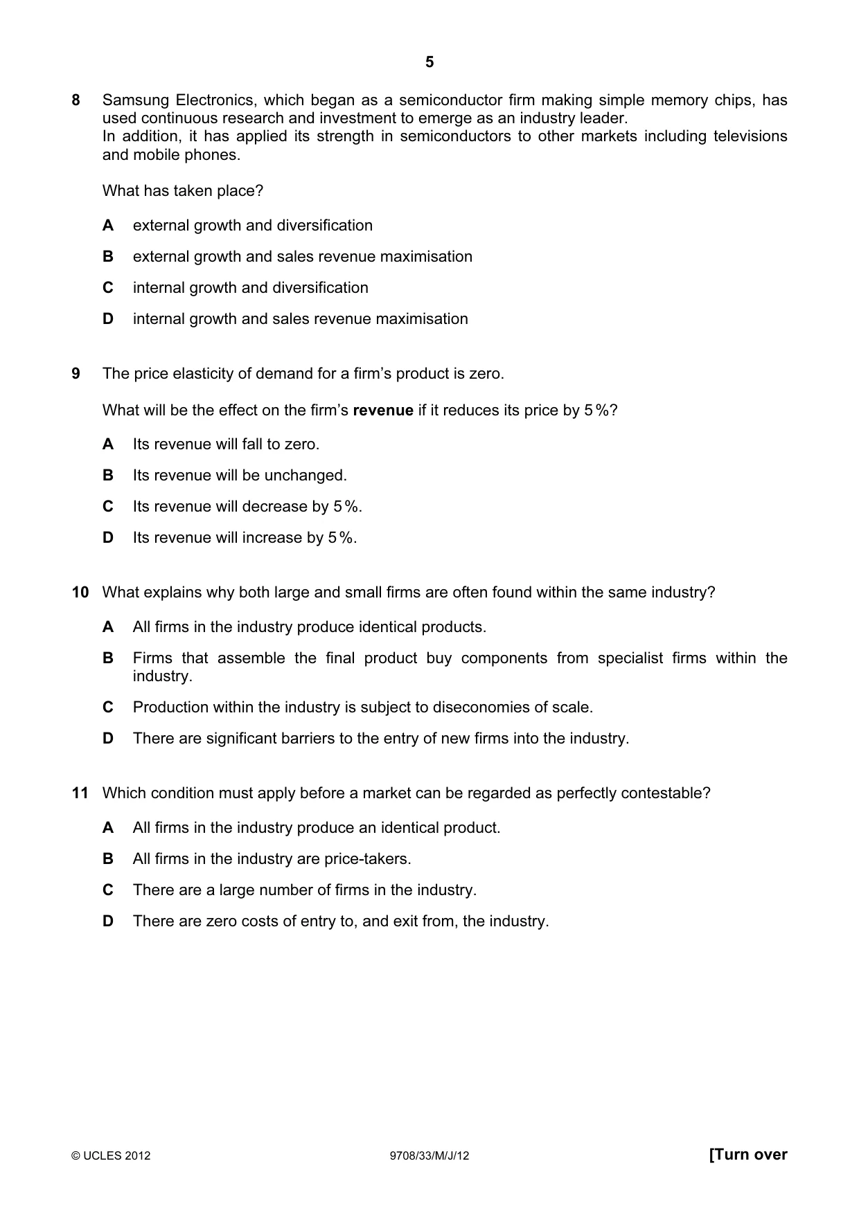 Cambridge A Level Economics 9708 2012 May/June Paper 3 · Variant 3 question paper, page 5 of 12