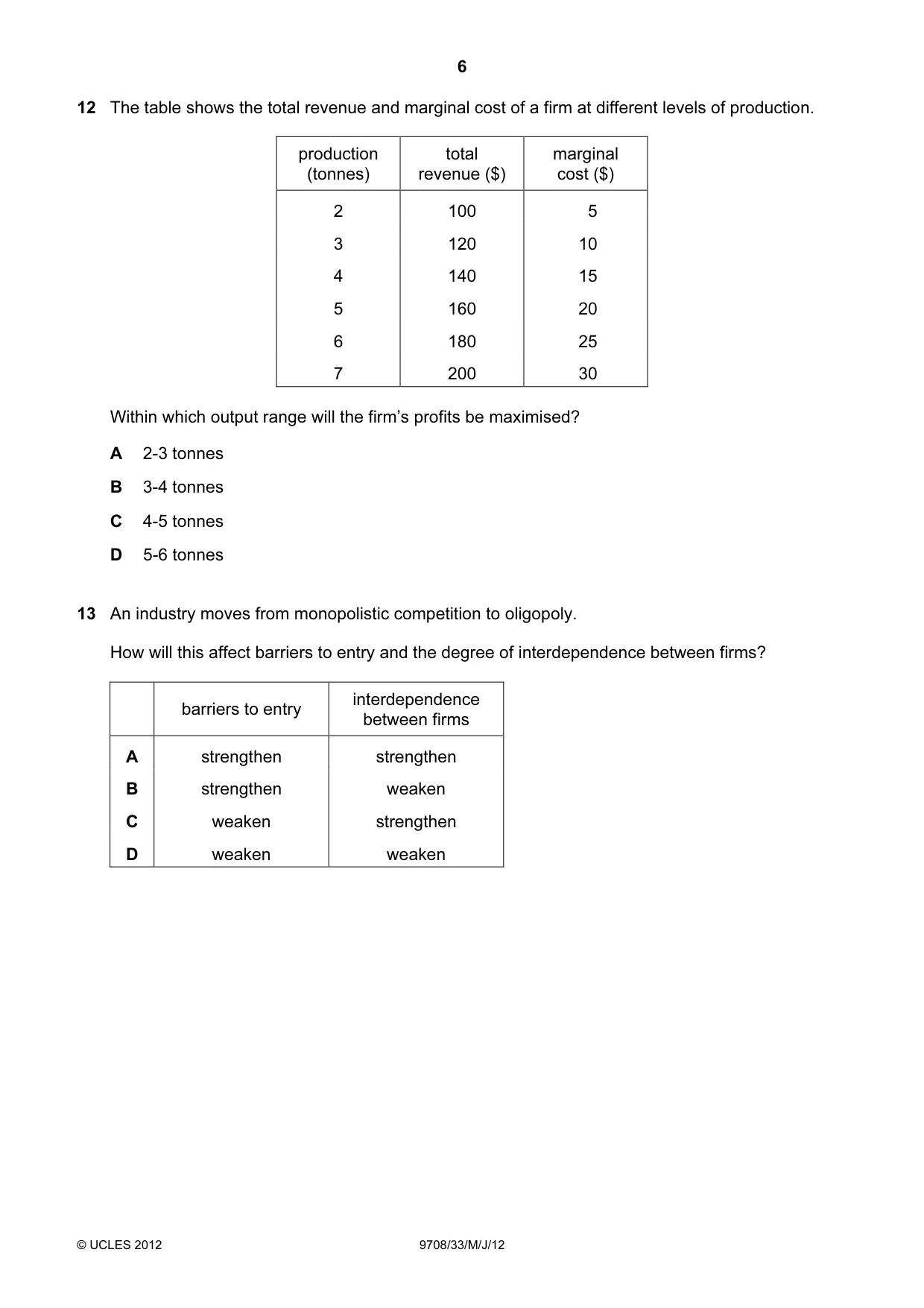 Cambridge A Level Economics 9708 2012 May/June Paper 3 · Variant 3 question paper, page 6 of 12