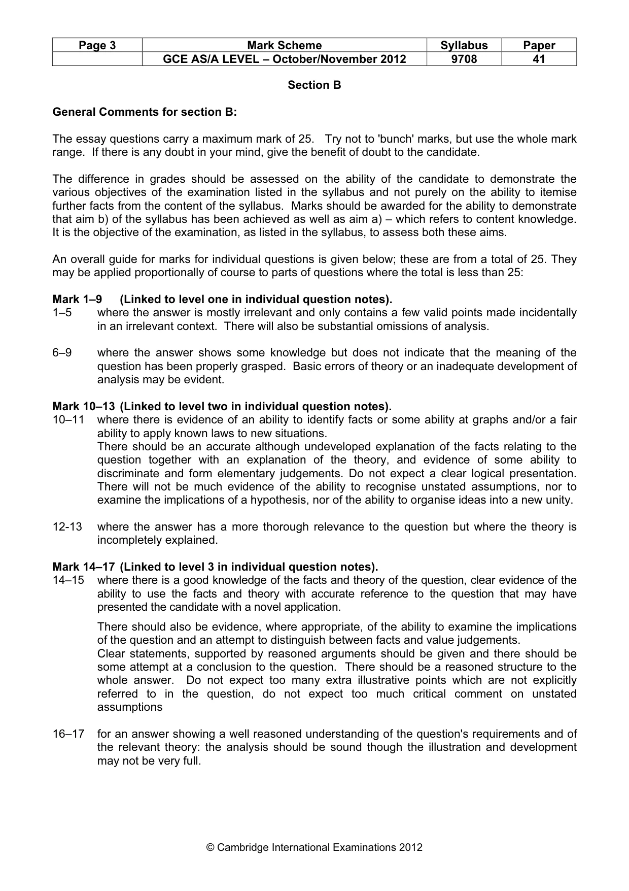 Mark scheme, page 3 of 7