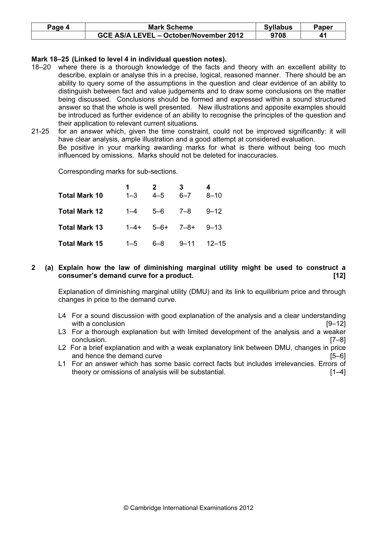Mark scheme, page 4 of 7
