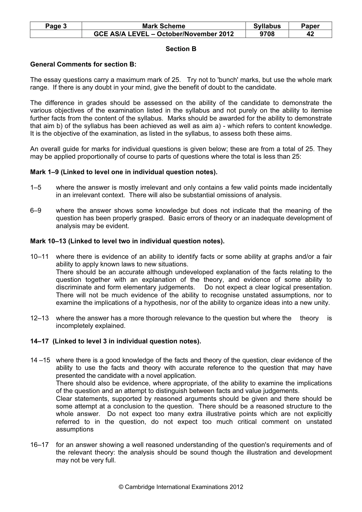 Mark scheme, page 3 of 8
