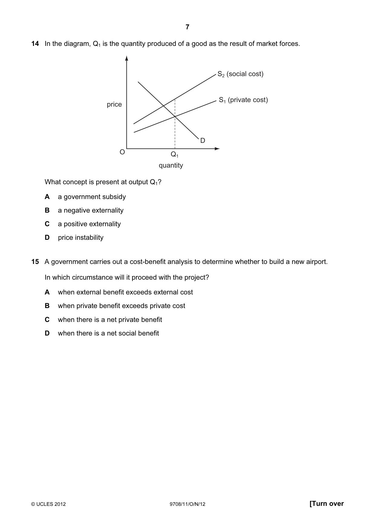 Cambridge A Level Economics 9708 2012 Oct/Nov Paper 1 · Variant 1 question paper, page 7 of 12