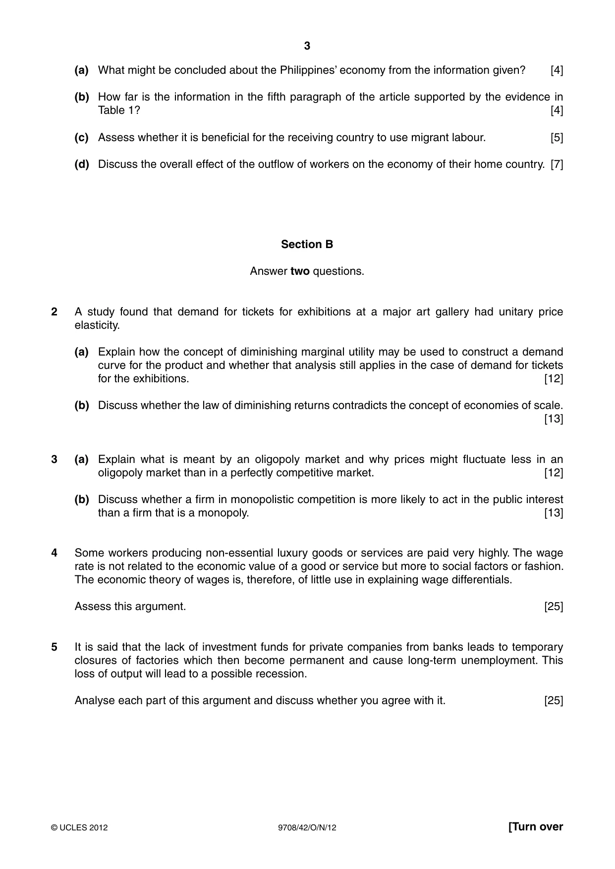 Cambridge A Level Economics 9708 2012 Oct/Nov Paper 4 · Variant 2 question paper, page 3 of 4