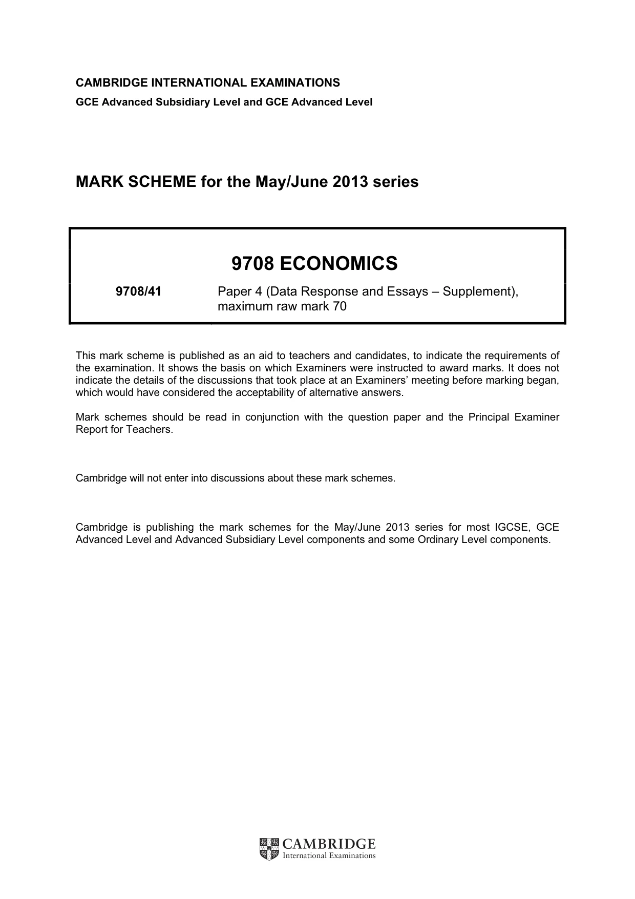 Mark scheme, page 1 of 10