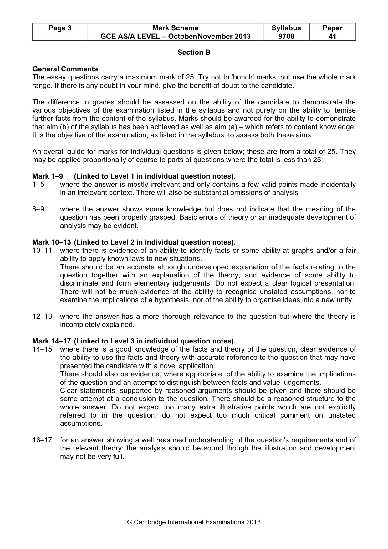Mark scheme, page 3 of 7