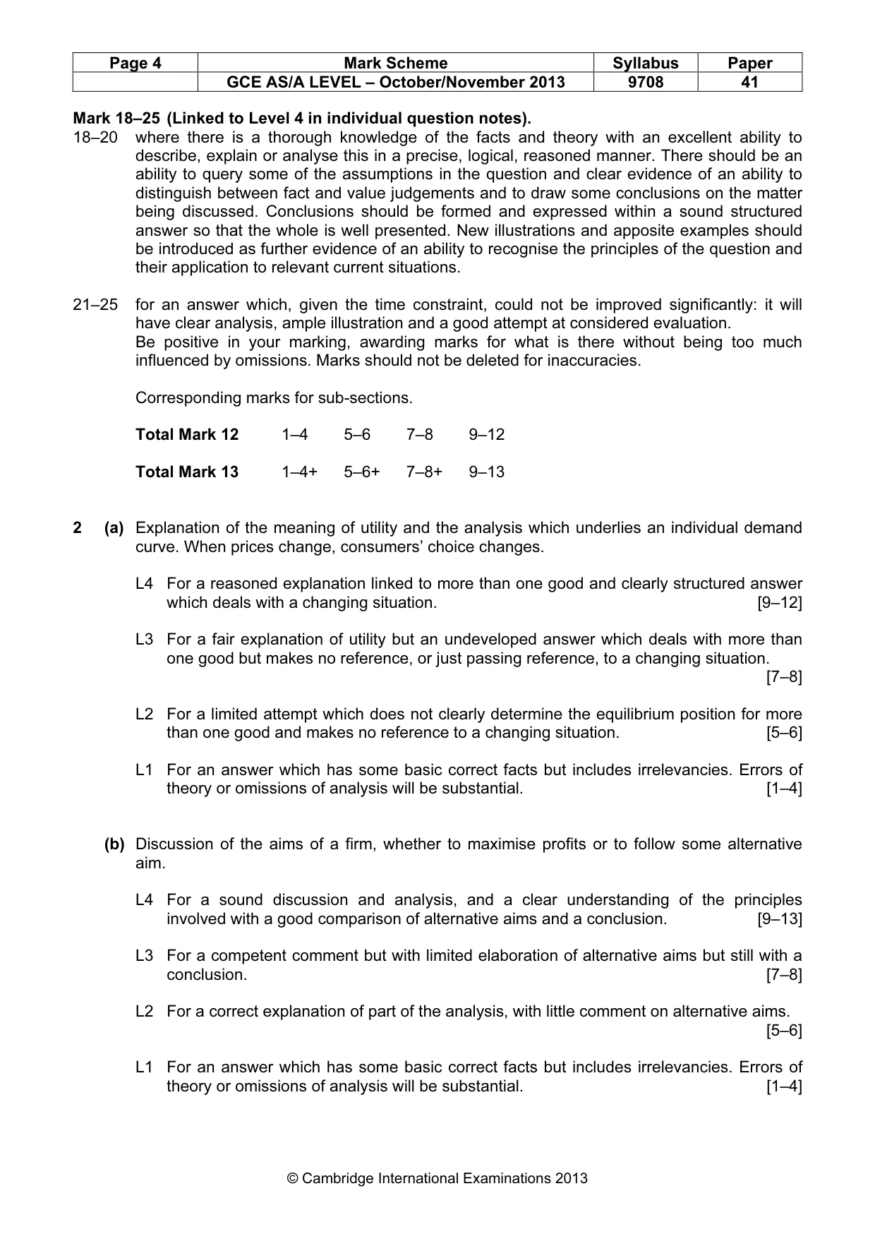 Mark scheme, page 4 of 7