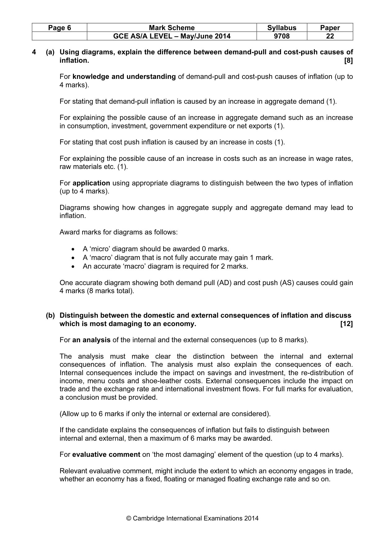 Mark scheme, page 6 of 6
