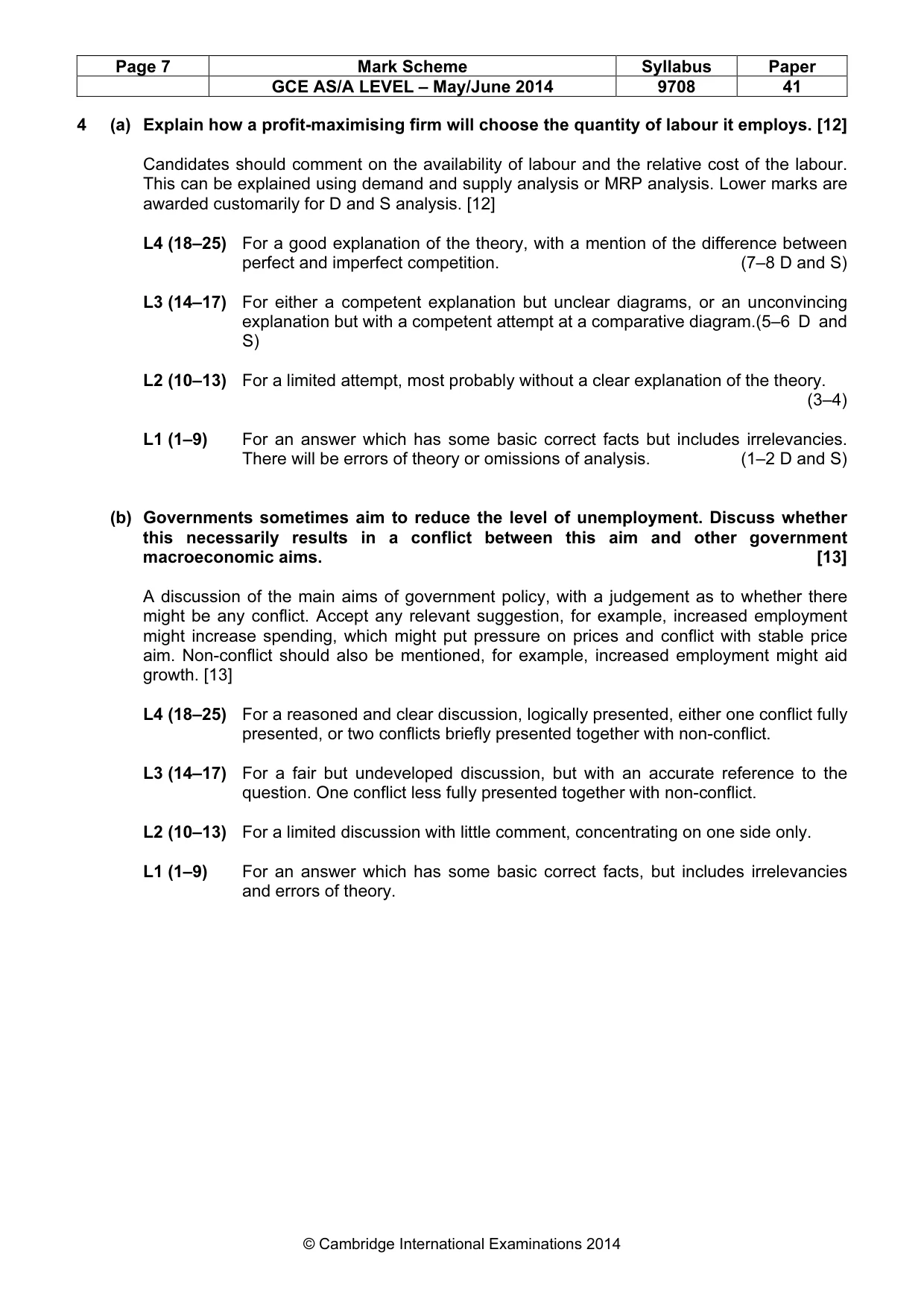 Mark scheme, page 7 of 10