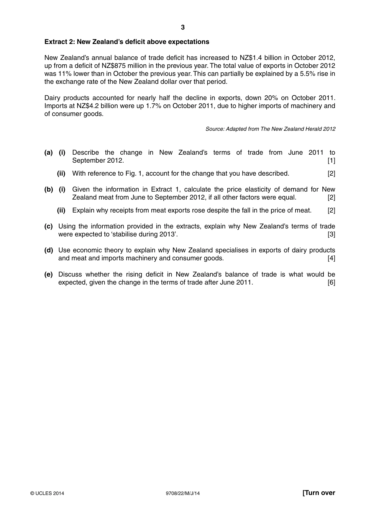 Cambridge A Level Economics 9708 2014 May/June Paper 2 · Variant 2 question paper, page 3 of 4