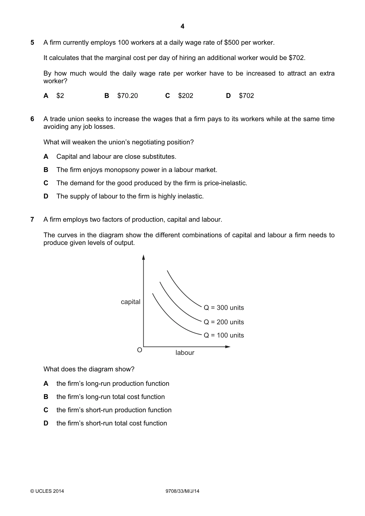 Cambridge A Level Economics 9708 2014 May/June Paper 3 · Variant 3 question paper, page 4 of 16