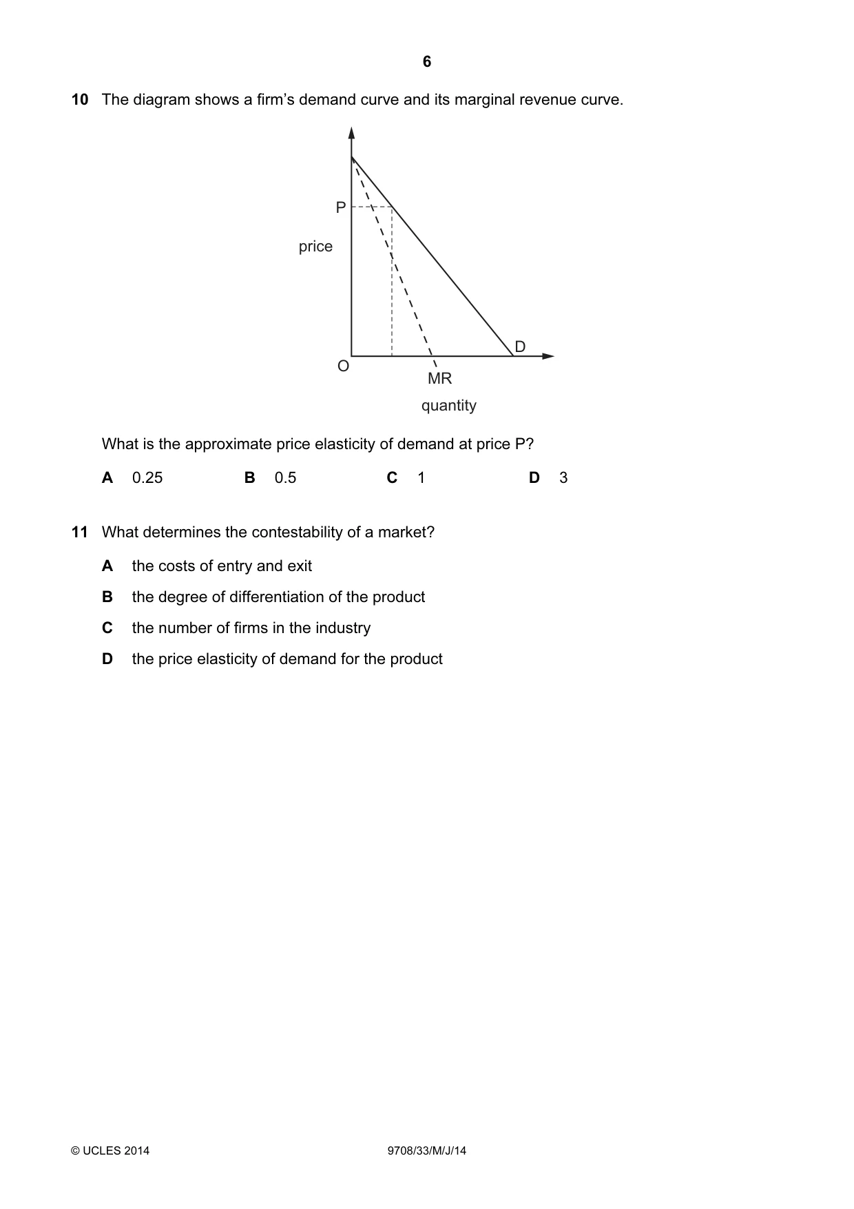 Cambridge A Level Economics 9708 2014 May/June Paper 3 · Variant 3 question paper, page 6 of 16