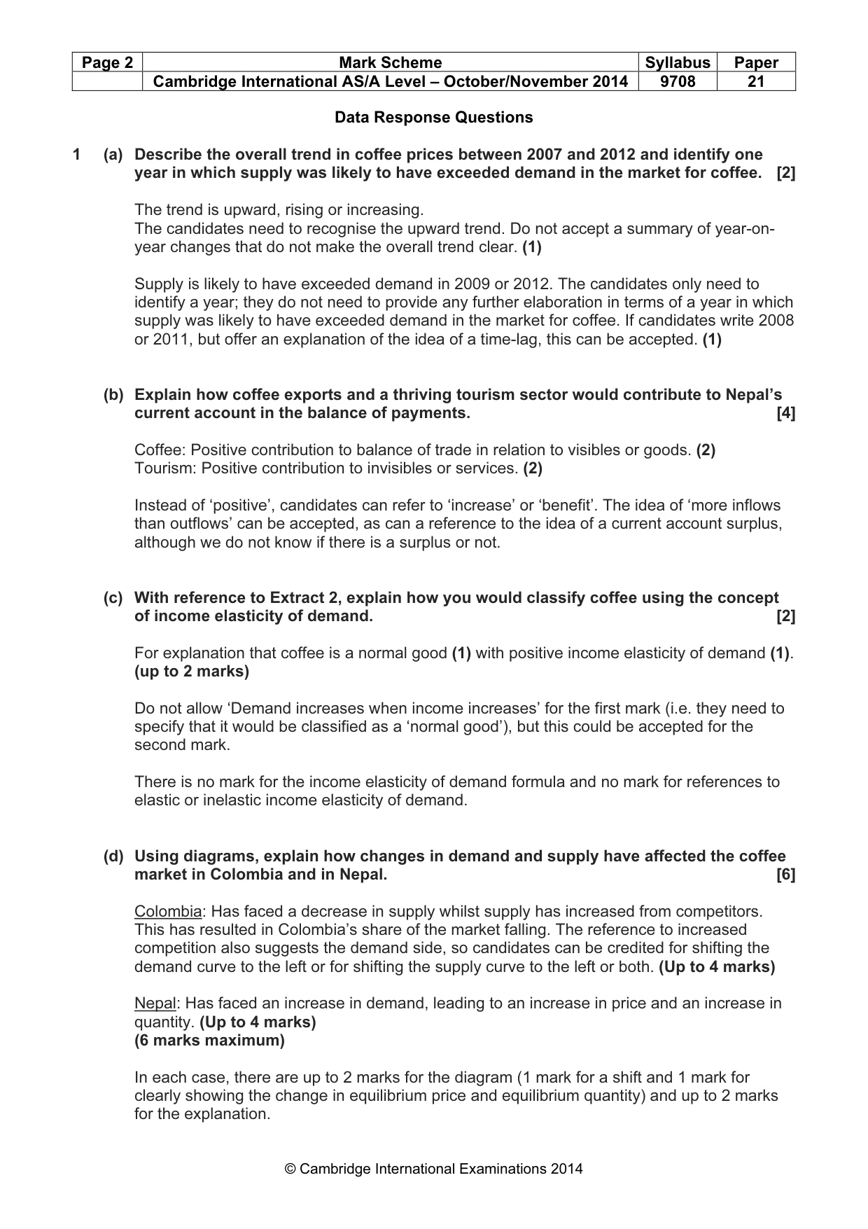 Mark scheme, page 2 of 7