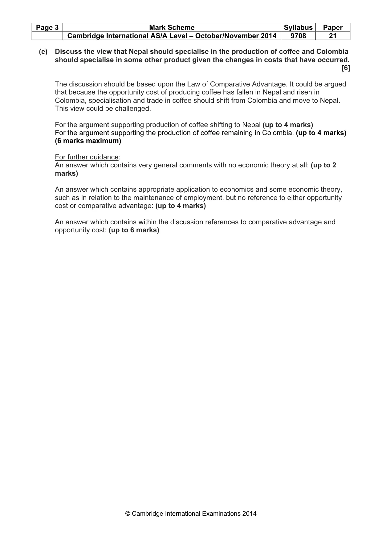 Mark scheme, page 3 of 7