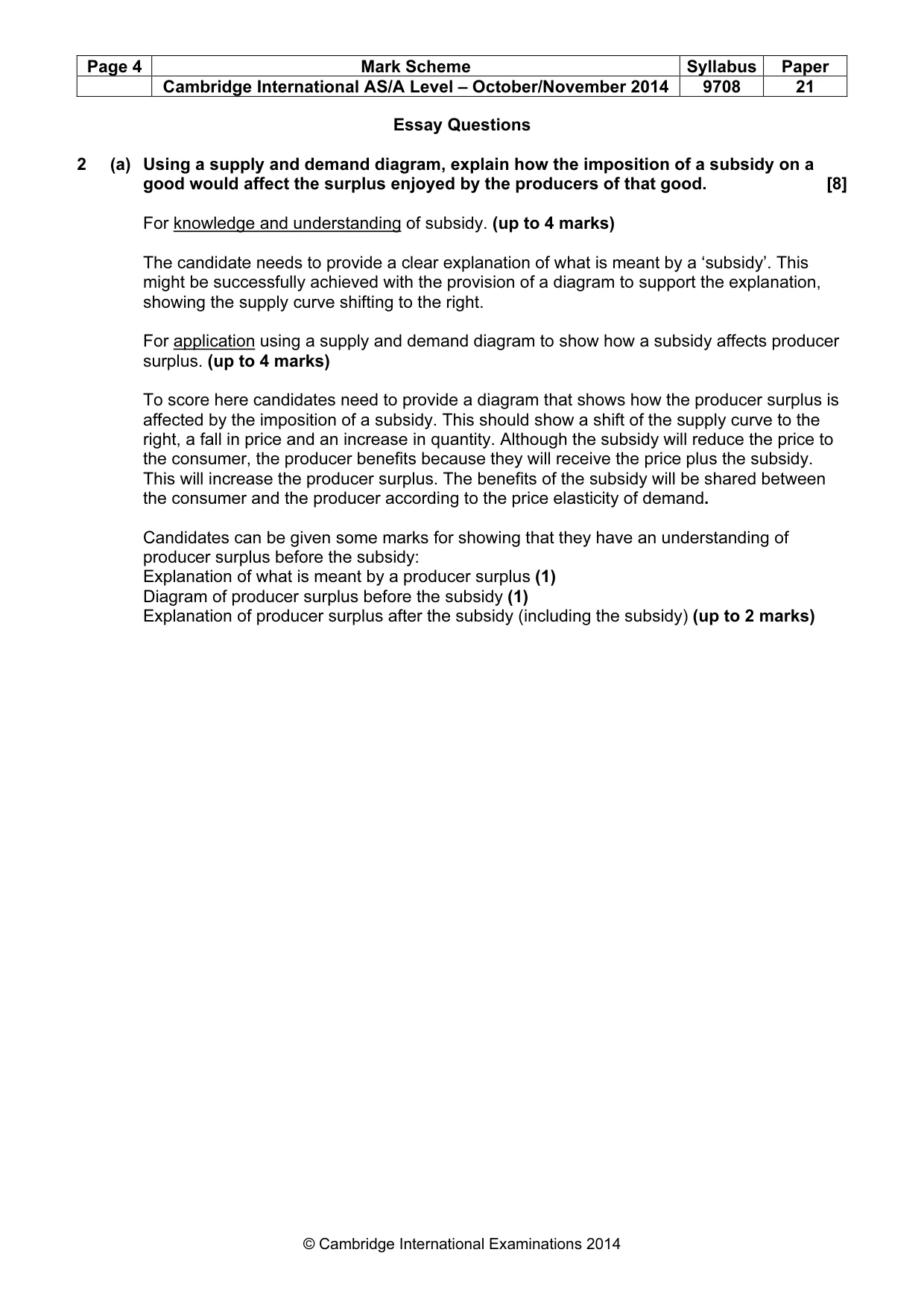 Mark scheme, page 4 of 7