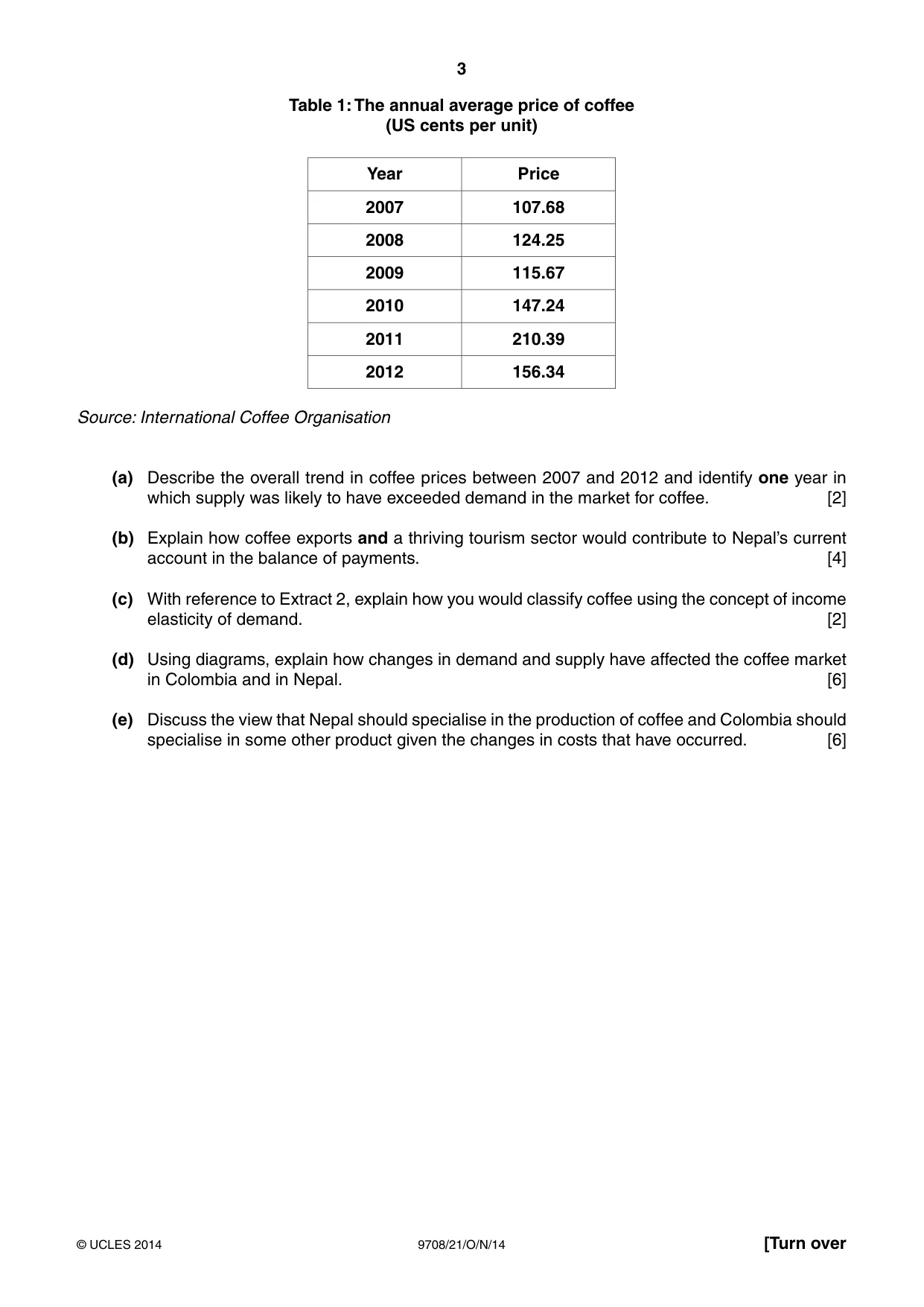 Cambridge A Level Economics 9708 2014 Oct/Nov Paper 2 · Variant 1 question paper, page 3 of 4