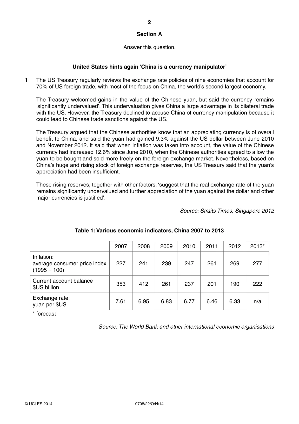 Cambridge A Level Economics 9708 2014 Oct/Nov Paper 2 · Variant 2 question paper, page 2 of 4