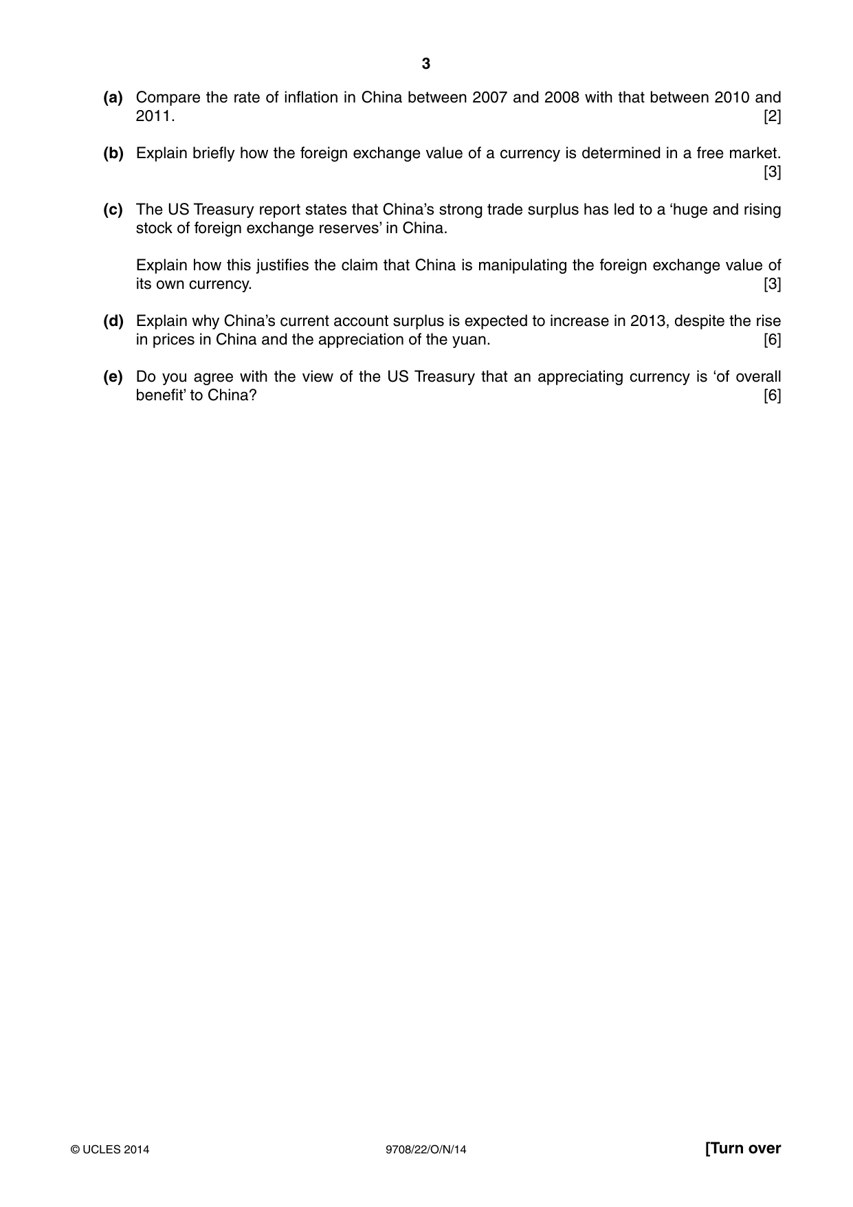 Cambridge A Level Economics 9708 2014 Oct/Nov Paper 2 · Variant 2 question paper, page 3 of 4