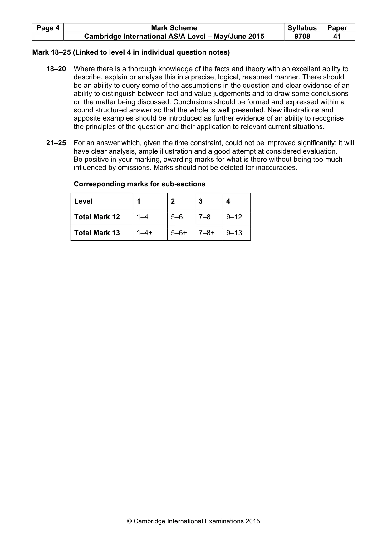 Mark scheme, page 4 of 10