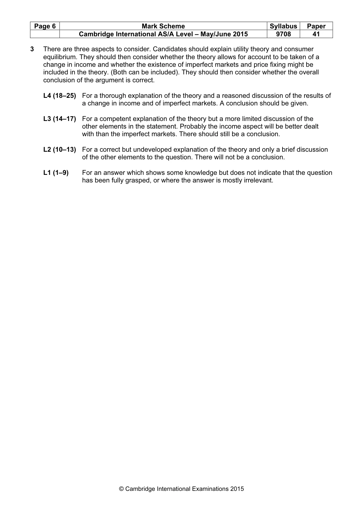 Mark scheme, page 6 of 10