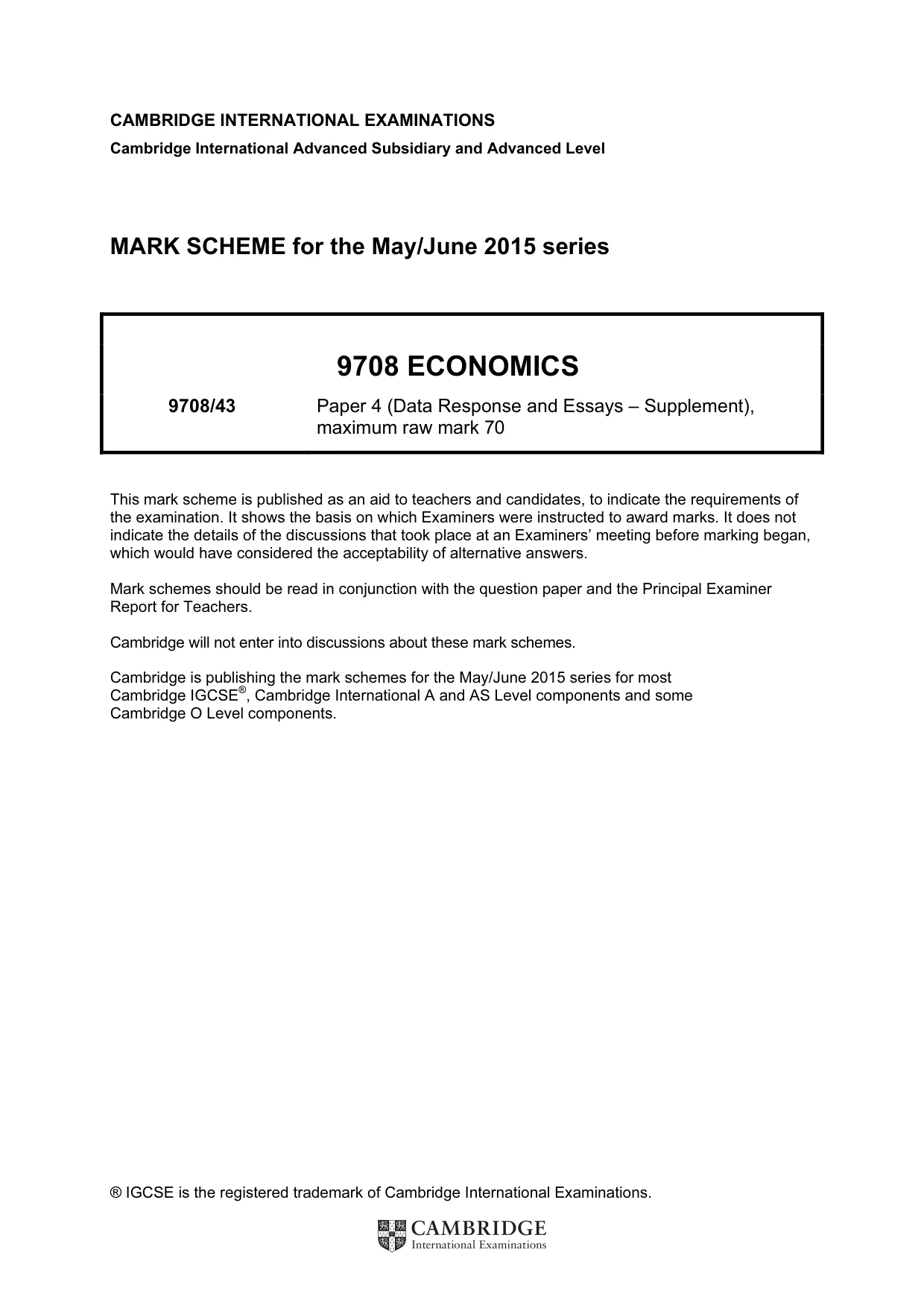 Mark scheme, page 1 of 9