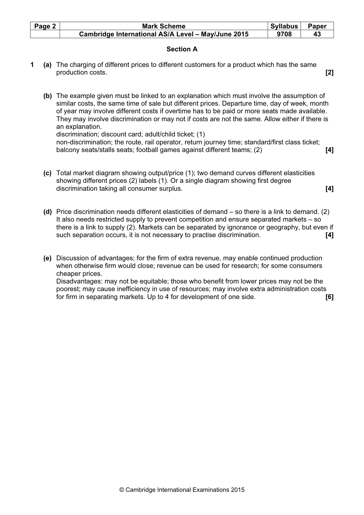 Mark scheme, page 2 of 9