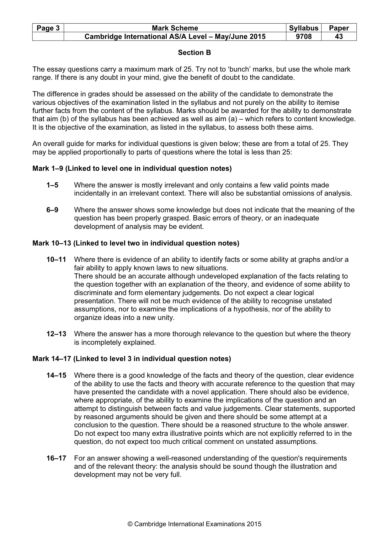 Mark scheme, page 3 of 9