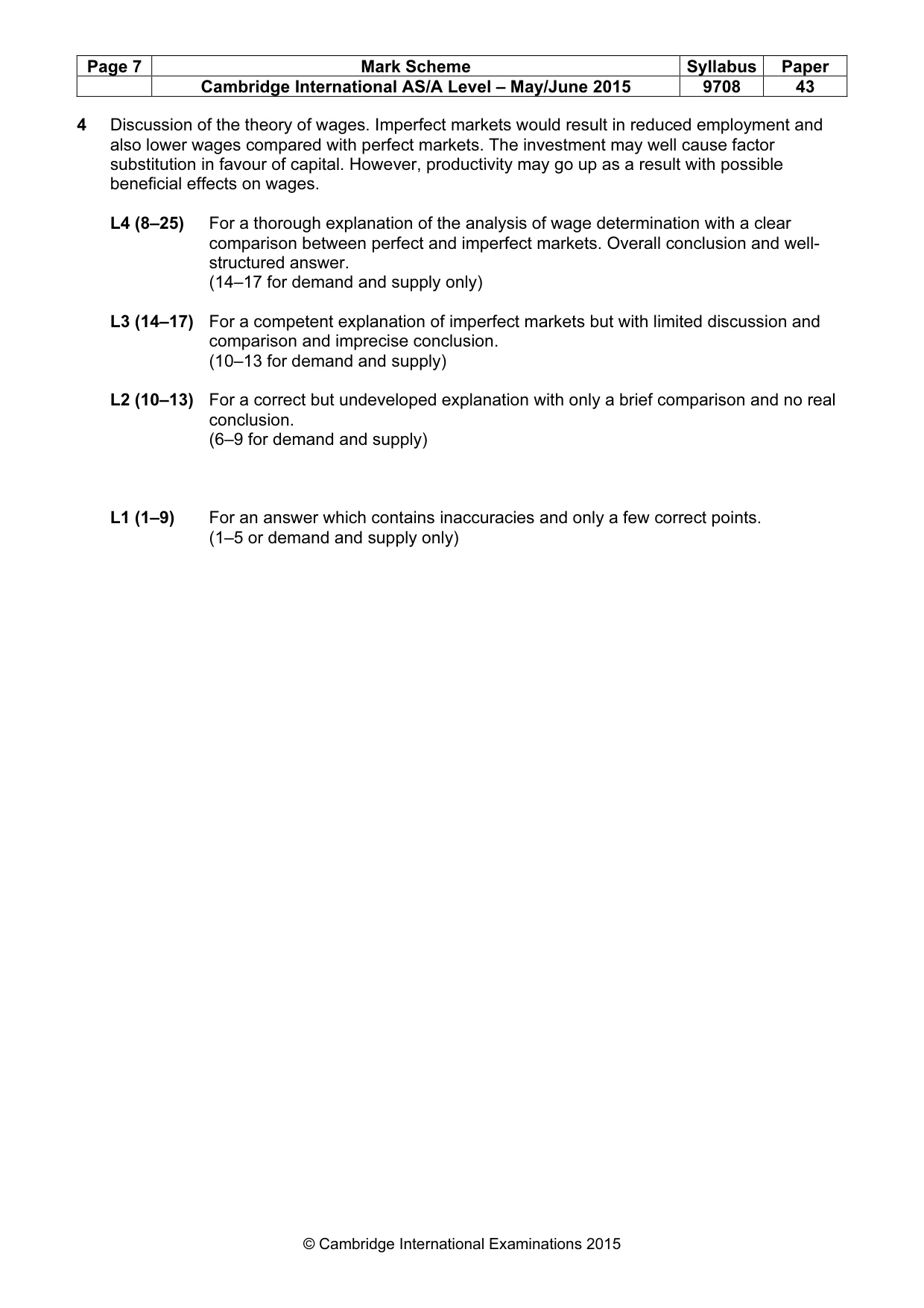 Mark scheme, page 7 of 9
