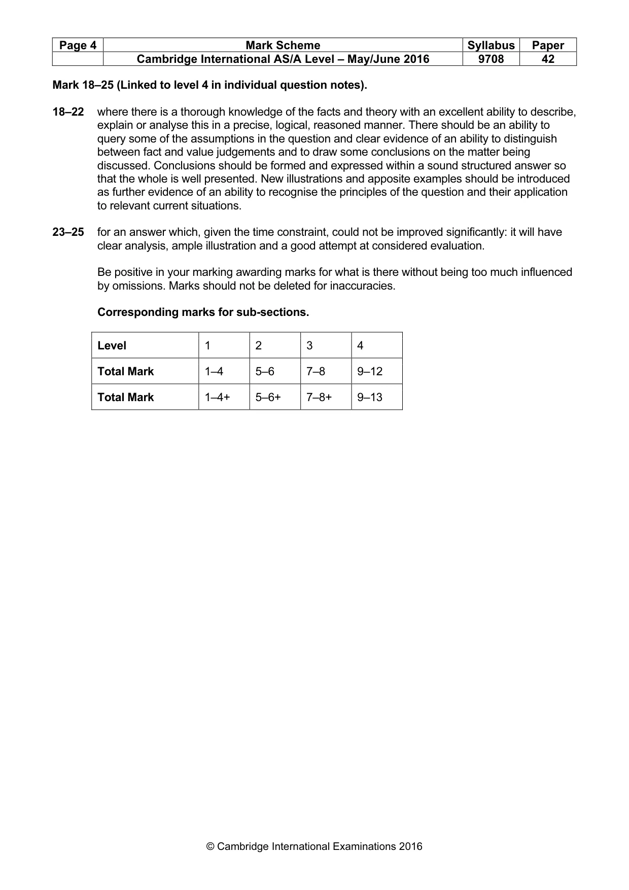 Mark scheme, page 4 of 10