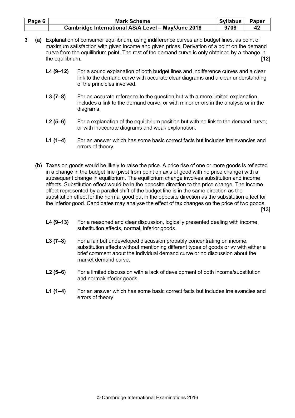Mark scheme, page 6 of 10