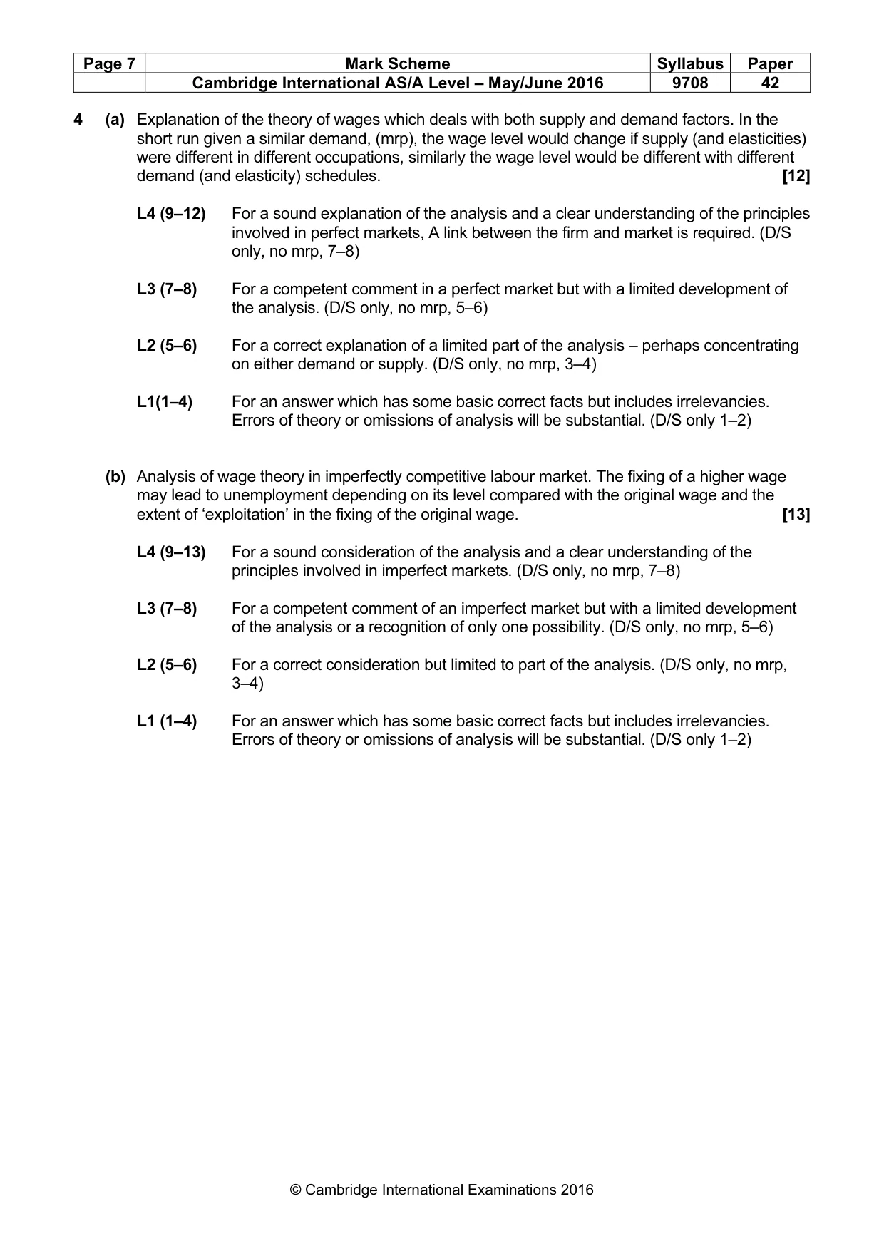 Mark scheme, page 7 of 10