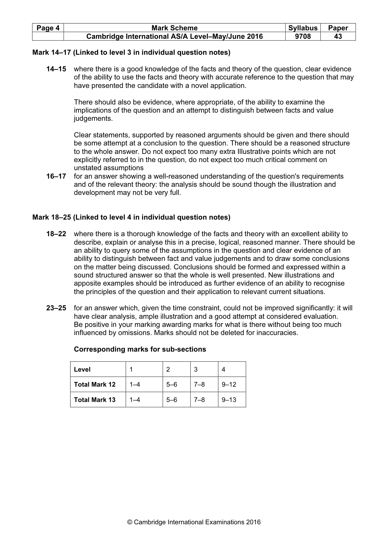Mark scheme, page 4 of 10