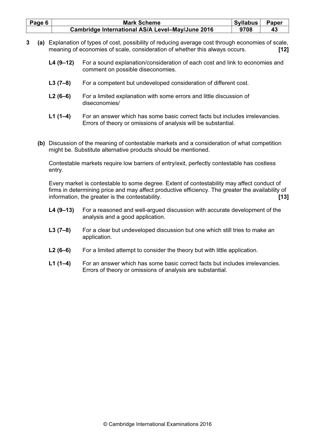Mark scheme, page 6 of 10
