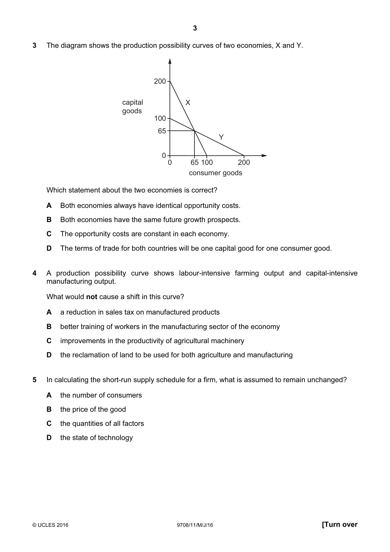 Cambridge A Level Economics 9708 2016 May/June Paper 1 · Variant 1 question paper, page 3 of 16