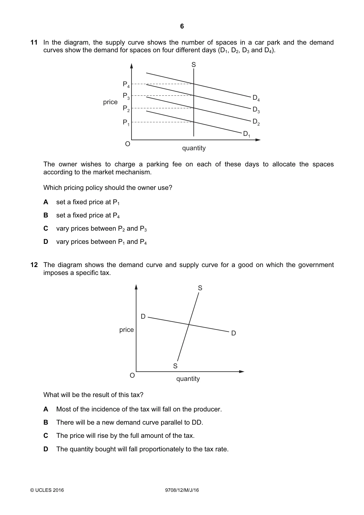 Cambridge A Level Economics 9708 2016 May/June Paper 1 · Variant 2 question paper, page 6 of 16