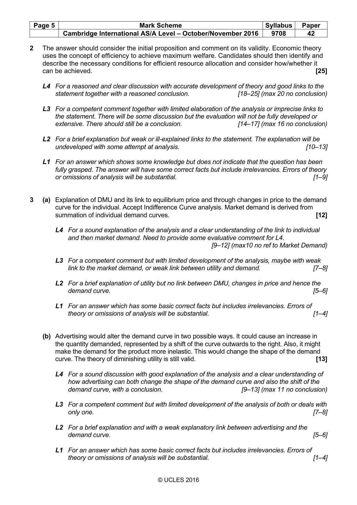 Mark scheme, page 5 of 8