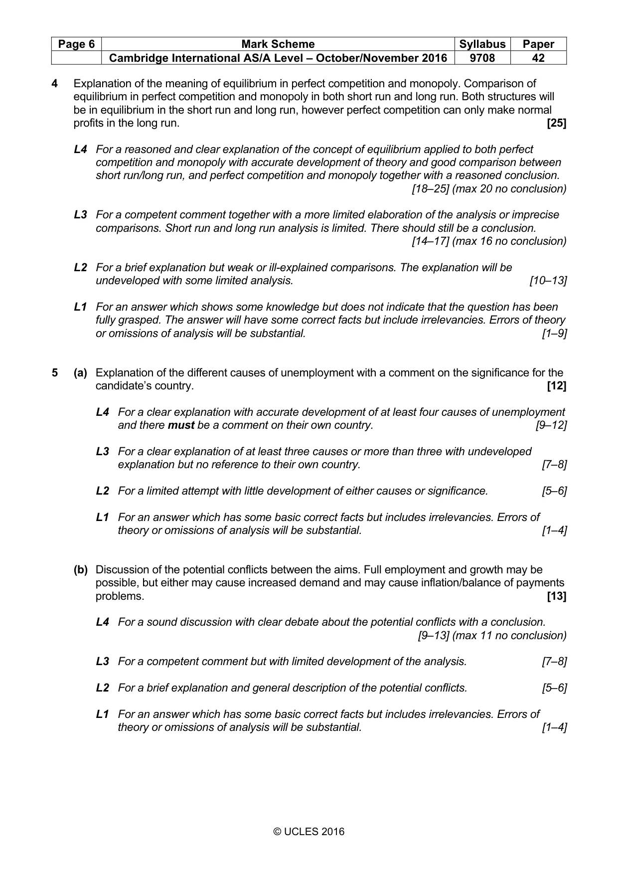 Mark scheme, page 6 of 8