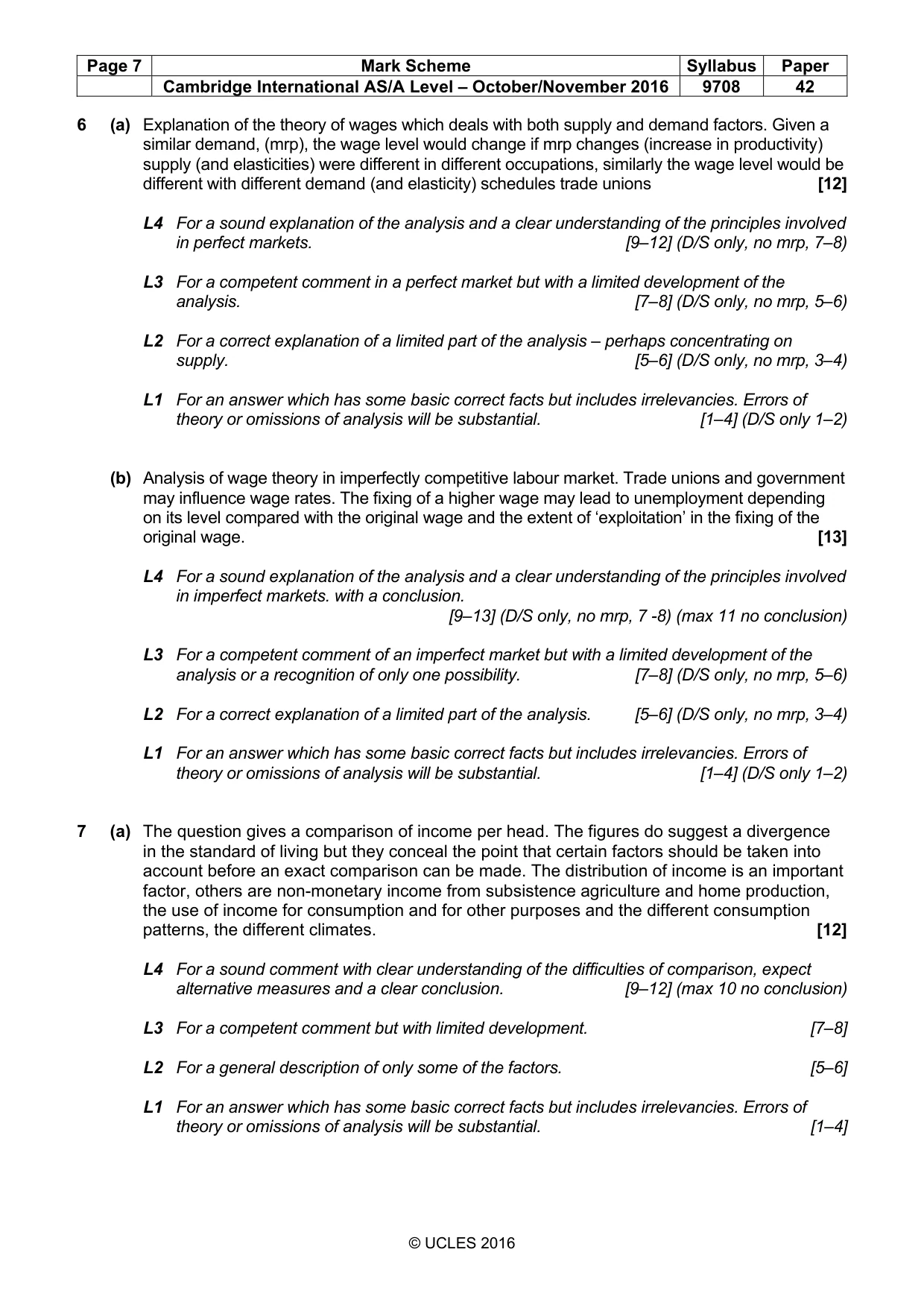 Mark scheme, page 7 of 8