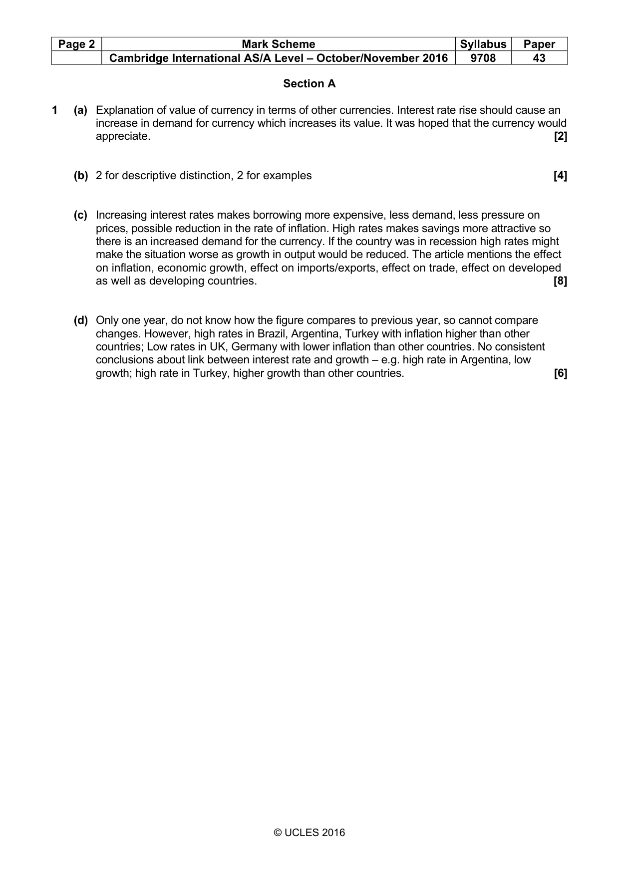 Mark scheme, page 2 of 8