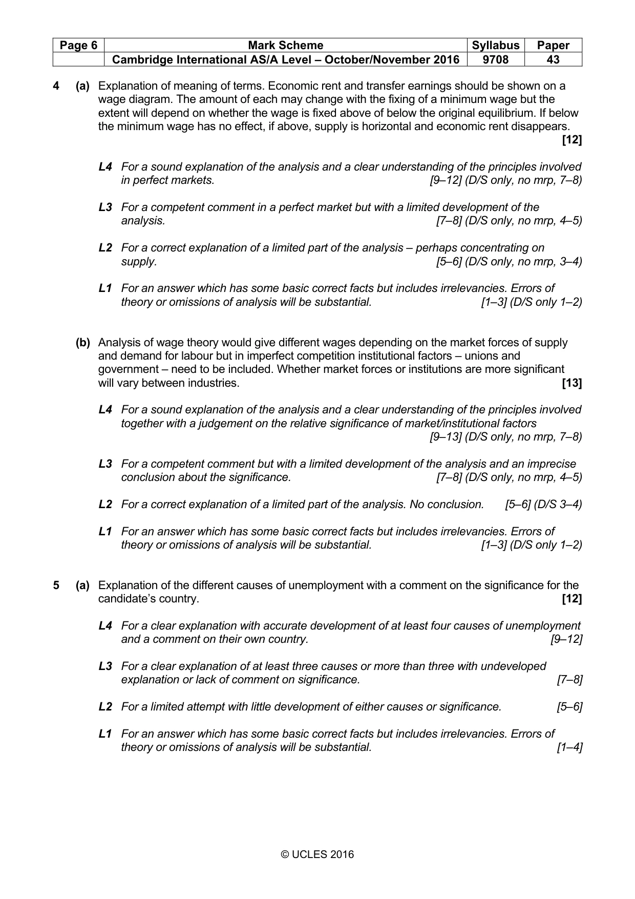 Mark scheme, page 6 of 8