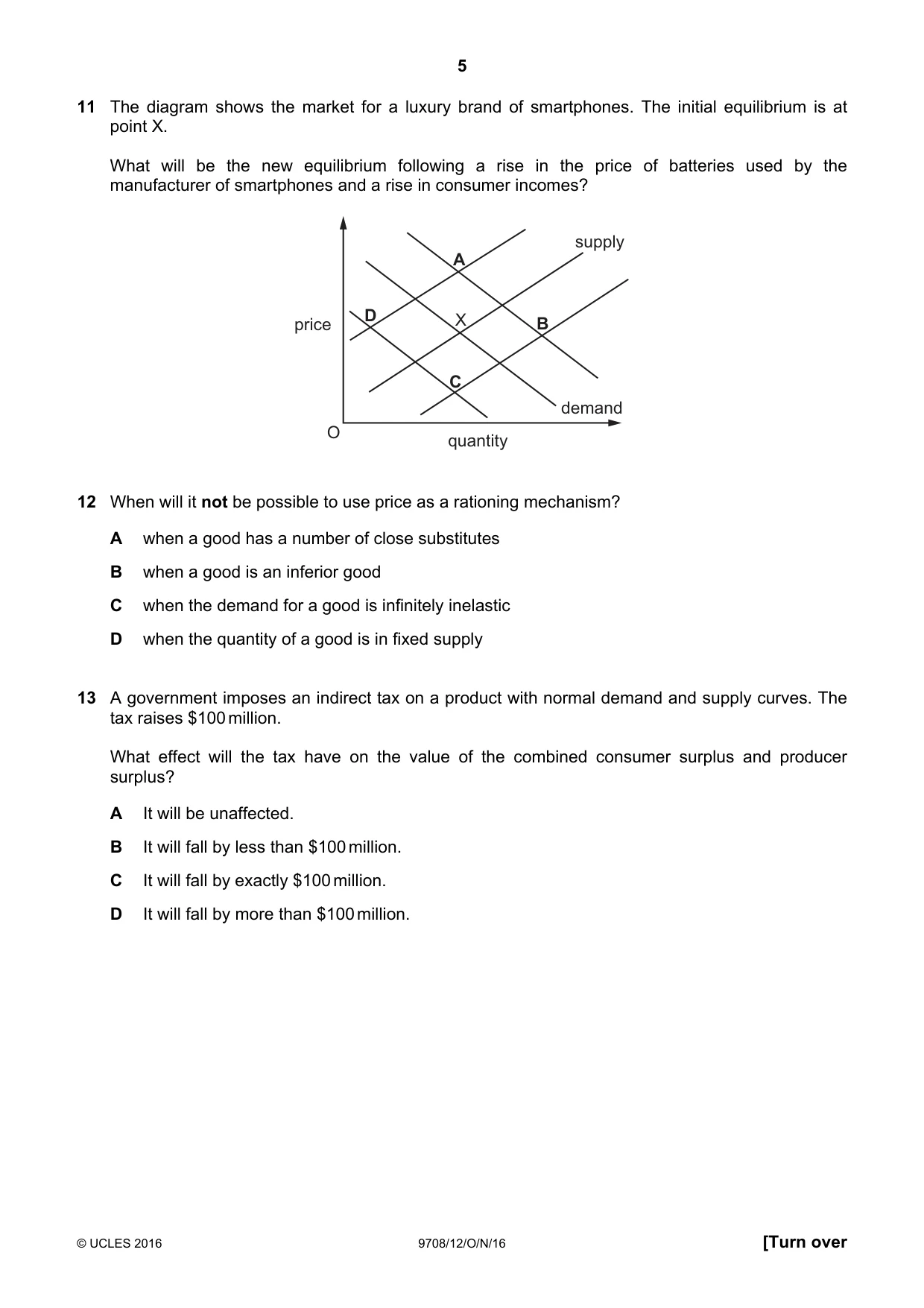 Cambridge A Level Economics 9708 2016 Oct/Nov Paper 1 · Variant 2 question paper, page 5 of 12