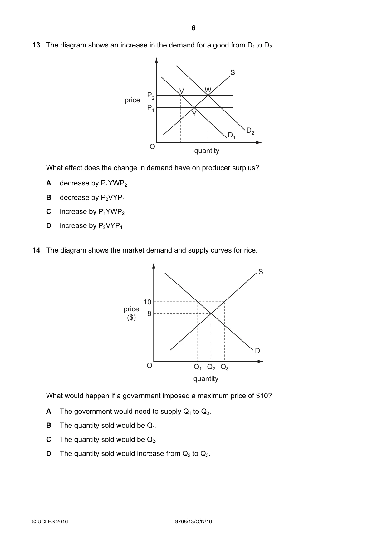 Cambridge A Level Economics 9708 2016 Oct/Nov Paper 1 · Variant 3 question paper, page 6 of 12