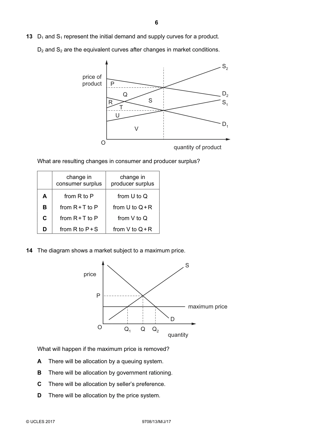 Cambridge A Level Economics 9708 2017 May/June Paper 1 · Variant 3 question paper, page 6 of 12