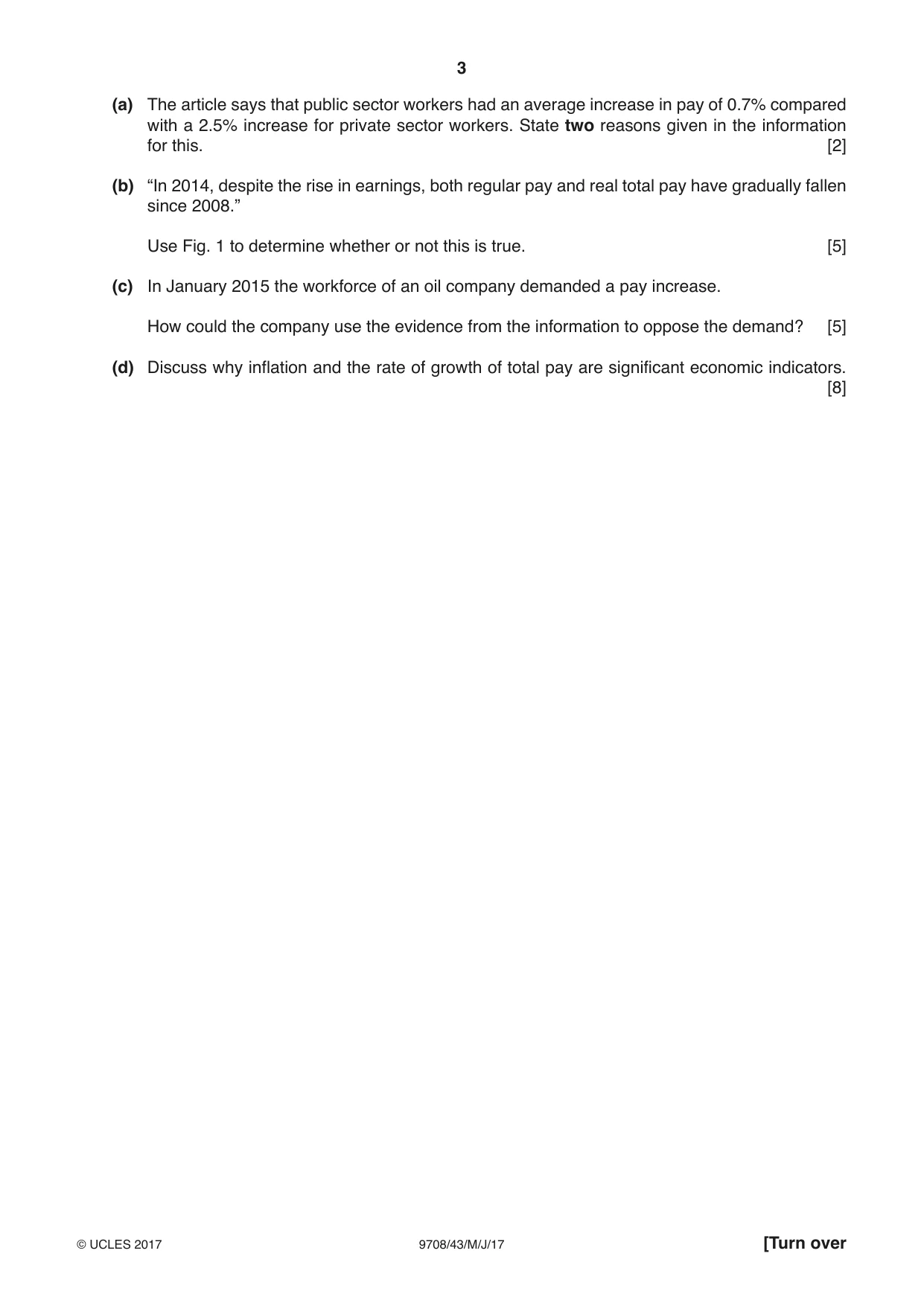 Cambridge A Level Economics 9708 2017 May/June Paper 4 · Variant 3 question paper, page 3 of 4