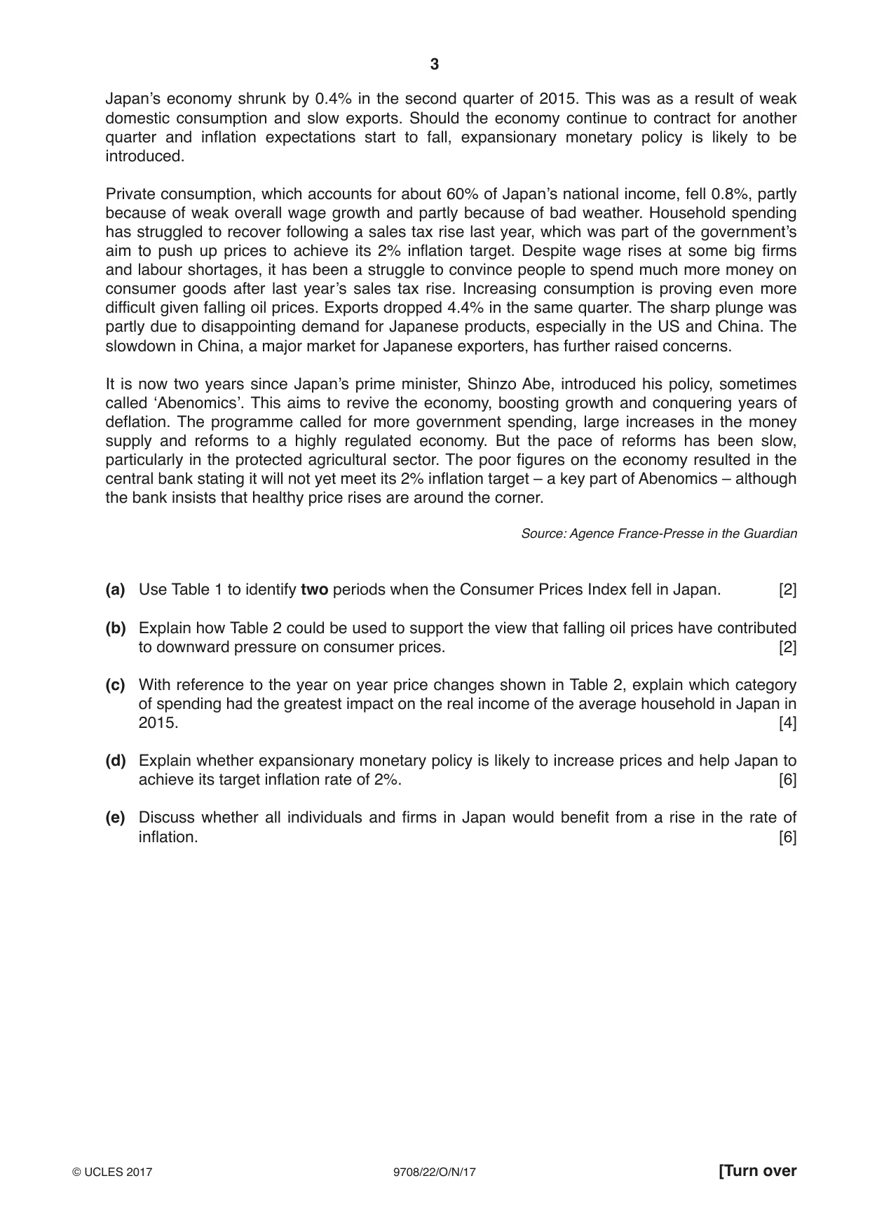 Cambridge A Level Economics 9708 2017 Oct/Nov Paper 2 · Variant 2 question paper, page 3 of 4